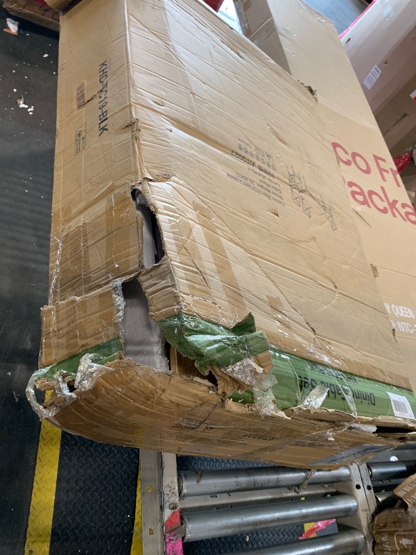 Photo 1 of ***MISSING HARDWARE***VECELO 5-Piece Kitchen Dining Table Set, Wood Tabletop & Heavy-Duty Metel Frame, Rectangle Dinette with 4 Chairs for Small Space, Breakfast Nook, Natural & Black