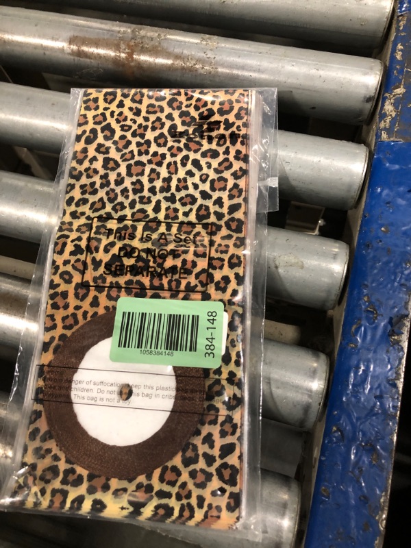 Photo 1 of 100 Pcs Leopard Print Treat Bags Animal Cheetah Leopard Candy Bags with a Roll Brown Fabric Ribbon for Treat Wild Zoo Jungle Party Decoration Supplies