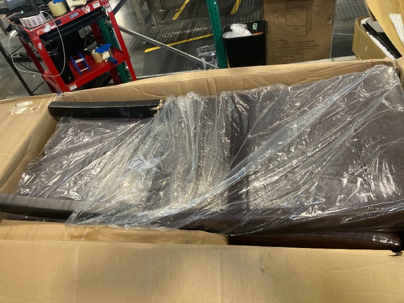 Photo 1 of *** ONE OF THE CHAIRS HAS  A BROKEN LEG*** FDW Dining Chairs Set of 4, Dining Room Chairs Kitchen Chairs,Side PU Cushion Chairs with Waterproof Surface and Wood Legs,for Kitchen Restaurant and Living Room,Leather Brown