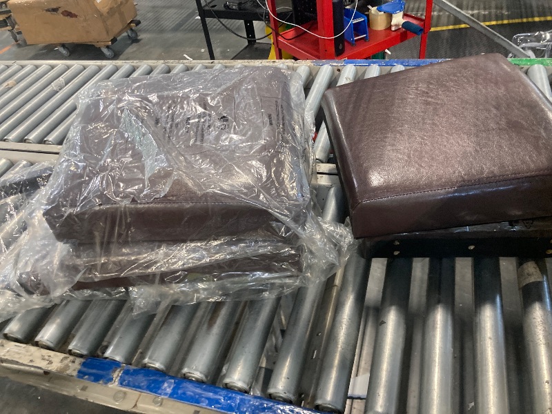 Photo 1 of *** ONE OF THE CHAIRS HAS  A BROKEN LEG*** FDW Dining Chairs Set of 4, Dining Room Chairs Kitchen Chairs,Side PU Cushion Chairs with Waterproof Surface and Wood Legs,for Kitchen Restaurant and Living Room,Leather Brown