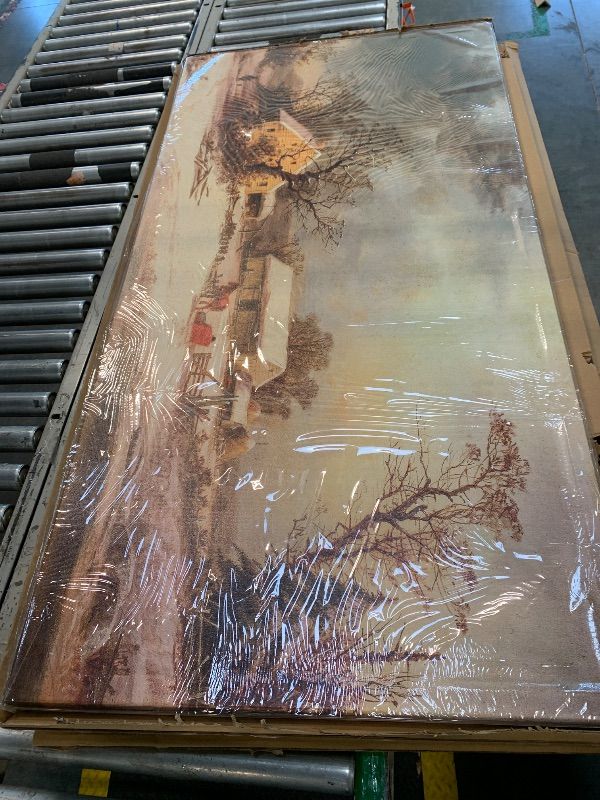 Photo 1 of **FACTORY SEALED** SOLD AS IS, NO REFUND/RETURN**
crmotu Large Landscape Wall Art, Farmhouse Wall Decor, Winter Wall Art, Snowy Farm Canvas Painting, Vintage Aesthetic Pictures for Living Room Bathroom Bedroom Kitchen Art Prints 20"X40"