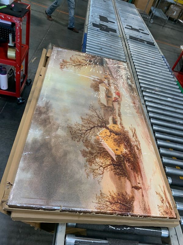 Photo 1 of **FACTORY SEALED** SOLD AS IS, NO REFUND/RETURN**
crmotu Large Landscape Wall Art, Farmhouse Wall Decor, Winter Wall Art, Snowy Farm Canvas Painting, Vintage Aesthetic Pictures for Living Room Bathroom Bedroom Kitchen Art Prints 20"X40"