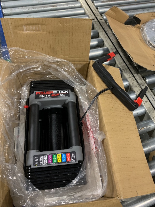 Photo 1 of ** ONLY ONE*/*
PowerBlock Elite EXP Adjustable Dumbbells, Sold in Pairs, Stage 1, 5-50 lb. Dumbbells, Durable Steel Build, Innovative Workout Equipment, All-in-One Dumbbells, Expandable with Expansion Kits