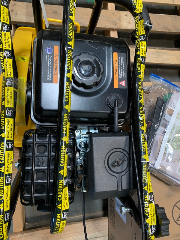 Photo 1 of ** UNABLE TO TEST**
Garvee 7HP Plate Compactor Rammer, 212cc Gas Engine 5600 VPM 4200 LBS Compaction Force, 22.1 x 15.9 in Plate, Ground Compactors for Paving Landscaping Sidewalk Patio