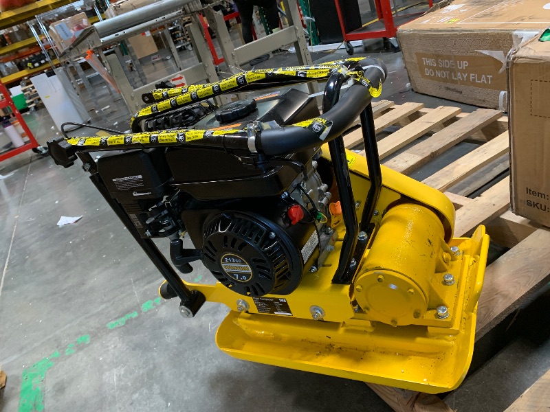 Photo 1 of ** UNABLE TO TEST**
Garvee 7HP Plate Compactor Rammer, 212cc Gas Engine 5600 VPM 4200 LBS Compaction Force, 22.1 x 15.9 in Plate, Ground Compactors for Paving Landscaping Sidewalk Patio