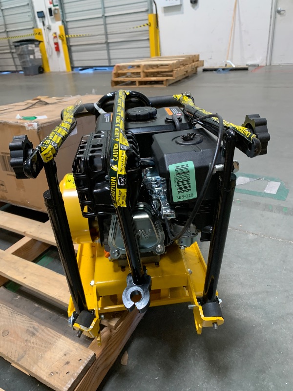 Photo 1 of ** UNABLE TO TEST**
Garvee 7HP Plate Compactor Rammer, 212cc Gas Engine 5600 VPM 4200 LBS Compaction Force, 22.1 x 15.9 in Plate, Ground Compactors for Paving Landscaping Sidewalk Patio