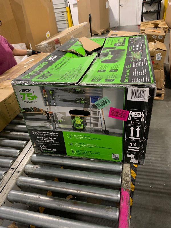 Photo 1 of ** UNABLE TO TEST BATTERY IS NOT CHARGED**
Greenworks 80V 21" Brushless Cordless (Self-Propelled) Lawn Mower (75+ Compatible Tools), 4.0Ah Battery and 60 Minute Rapid Charger Included