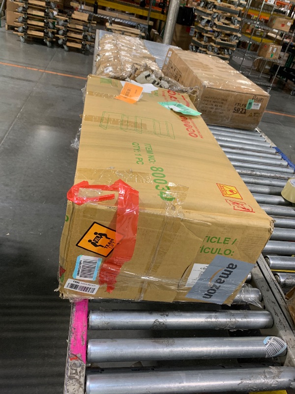 Photo 1 of ** MISSING HARDWARE**
Coaster Home Furnishings Emelle 63-inch 4-Shelf Glass Panel Bookshelf Black 800340