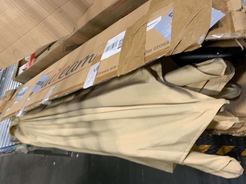 Photo 1 of ** NO HARDWARE, MISSING INSTRUCTIONS**
FRUITEAM Solar Colorful LED Lights Offset Patio Umbrella, 10 FT Heavy Duty Cantilever Outdoor Umbrella with 200+ Light Modes, All-Weather UV Protection Sun Shade for Poolside, Garden, Backyard (Beige)