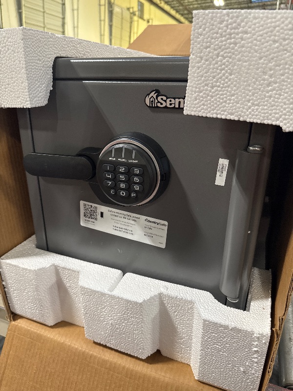 Photo 1 of *******OPENING CODE 10272***** BRAND NEW ITEM***** SentrySafe Black Fireproof Safe with Digital Push Button Keypad, Home Safe For Money, Documents, and other Valuables, 1.23 Cubic Feet, SF123ES