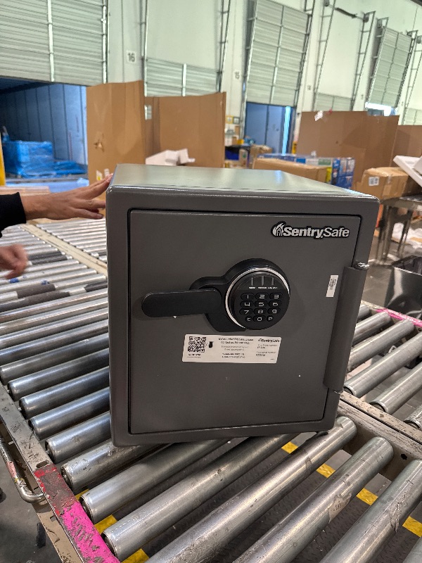 Photo 1 of *******OPENING CODE 10272***** BRAND NEW ITEM***** SentrySafe Black Fireproof Safe with Digital Push Button Keypad, Home Safe For Money, Documents, and other Valuables, 1.23 Cubic Feet, SF123ES