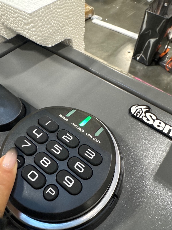 Photo 1 of *******OPENING CODE 10272***** BRAND NEW ITEM***** SentrySafe Black Fireproof Safe with Digital Push Button Keypad, Home Safe For Money, Documents, and other Valuables, 1.23 Cubic Feet, SF123ES