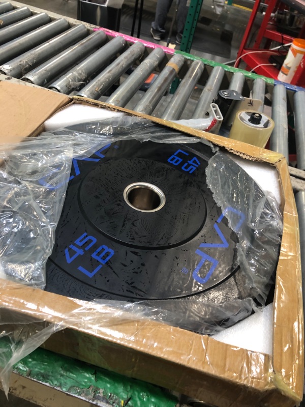 Photo 1 of ****BRAND NEW ITEM****** CAP Barbell Economy Olympic Bumper Plate with Blue Logo, Black, 45 lb Single