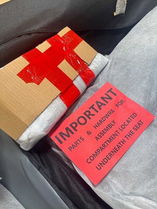 Photo 1 of ******BRAND NEW ITEM******* Container Furniture Direct Michael Modern Faux Leather Upholstered Stainless Steel Legs Living Room Sofa, Sleek Gray