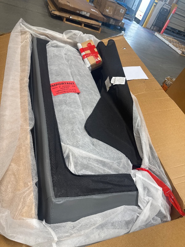 Photo 1 of ******BRAND NEW ITEM******* Container Furniture Direct Michael Modern Faux Leather Upholstered Stainless Steel Legs Living Room Sofa, Sleek Gray