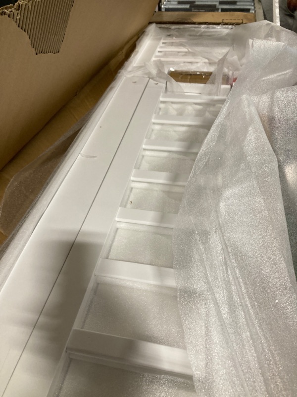 Photo 1 of ******BRAND NEW ITEM***** DNYN Full Size Montessori Floor Bed for Kids Bedroom,Wooden Bedframe w/Fence,Space Saving Design & Easy Assemble & No Box Spring Needed, White