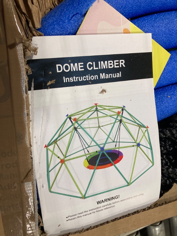 Photo 1 of *********BRAND NEW ITEM******** Hapfan 10 ft Climbing Dome Swing Set with Saucer Swing, Jungle Gym for Kids Outdoor Backyard, Supports 800lbs, Easy Asssembly, Rust-Resistant Outdoor Playset for Ages 3-8 8-12