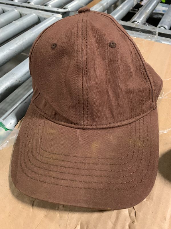 Photo 1 of *** STAINED**Oversize XXL Hats for Men Big Head, XL Baseball Cap Men, Cotton XXL USA Flag hat, Structured Brown Baseball Cap Oversize
