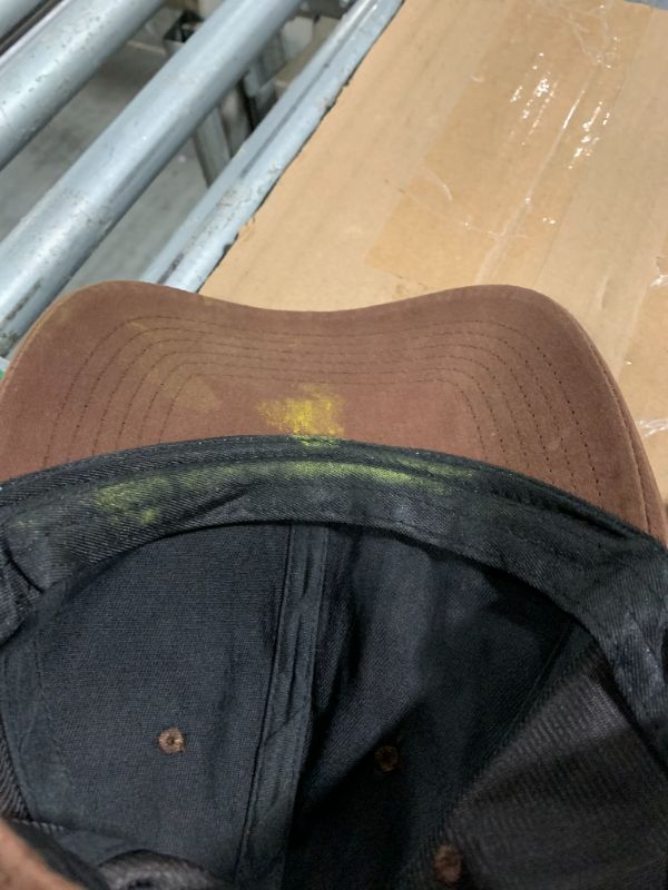 Photo 1 of *** STAINED**Oversize XXL Hats for Men Big Head, XL Baseball Cap Men, Cotton XXL USA Flag hat, Structured Brown Baseball Cap Oversize