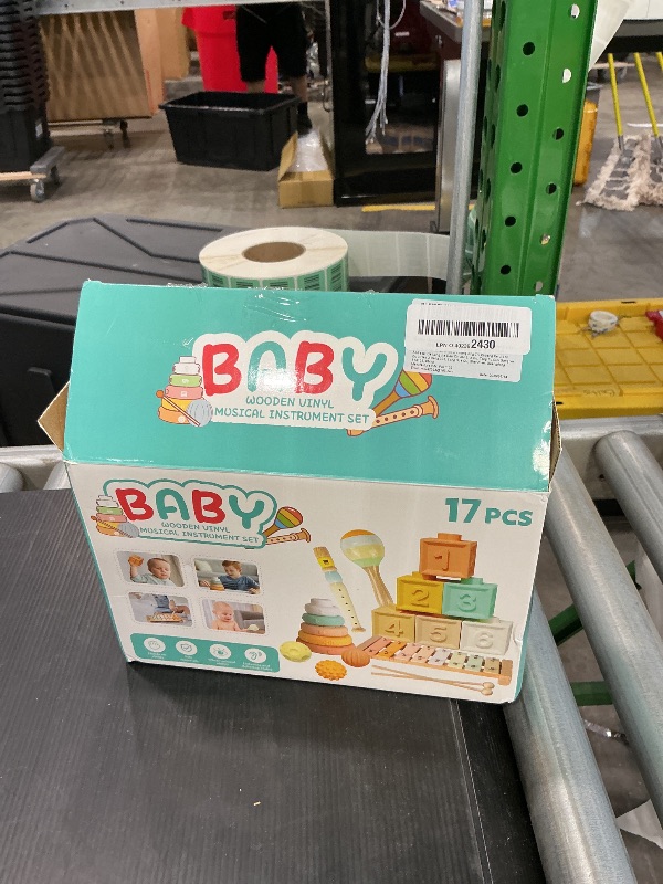 Photo 1 of ***CHECK CLERK NOTES*** Baby Toys 6-12 Months Montessori Toys for Babies 9 Months,Wooden Musical Instruments Toy Stacking Building Blocks,Infant Teething Toys Sensory Balls,Xylophone,Birthday Gift for Toddlers 1+ Year Old