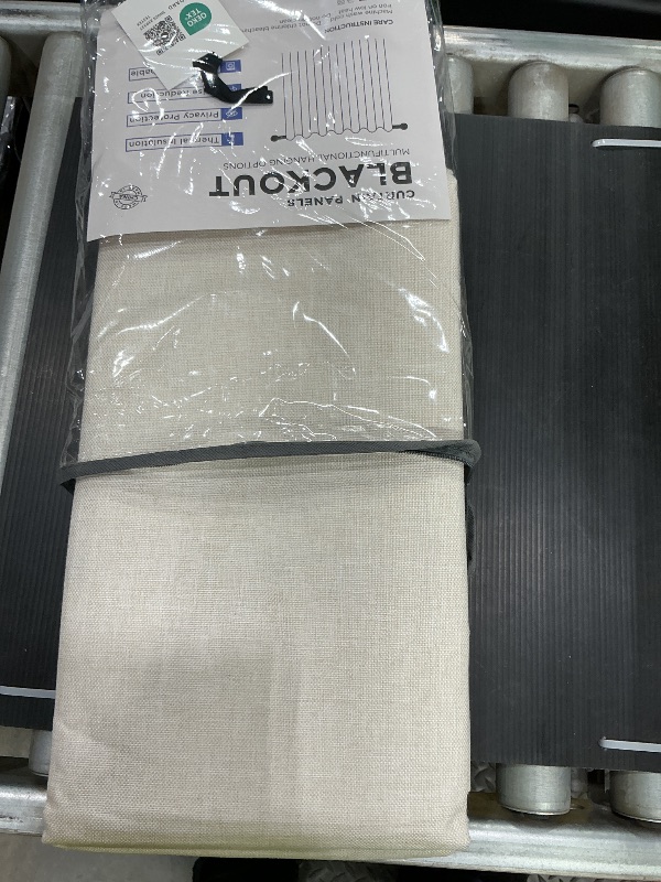 Photo 1 of 100% Blackout Shield Linen Blackout Curtains for Bedroom 96 Inches Long, Back Tab/Rod Pocket Living Room Drapes, Thermal Insulated Blackout Curtains 2 Panels Set, 50" W x 96" L,Cream