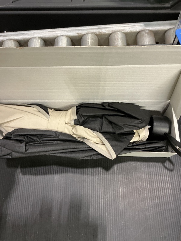 Photo 1 of [2025 Upgrade] Nmoiss Windshield Sun Shade Umbrella - [Vinyl Coating Heat Shield] Protect Car from Sun Rays & Heat Damage Keep Cool and Protect Interior, Spring Structure Edge Medium 56" L x 31" W