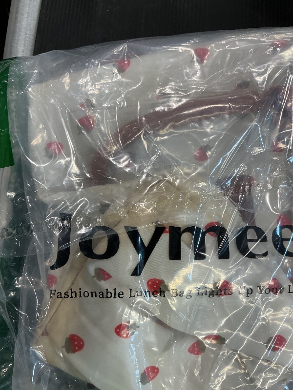 Photo 1 of ***SEE CLERK NOTES****Joymee Lunch Bag Women Insulated Lunch Box Reusable Leakproof Large Spacious Cooler Tote for Women Men Adult with Bottle Holder and Side Pockets for Work Office Travel Picnic - Strawberry