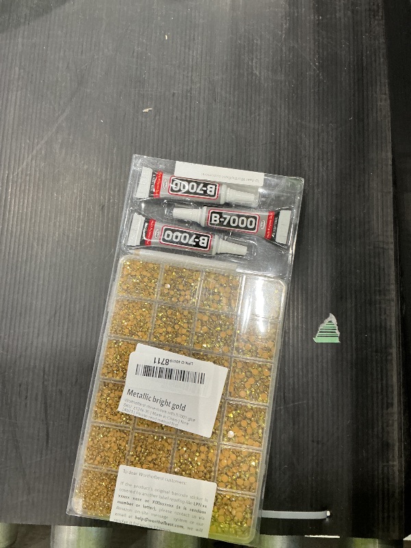 Photo 1 of 30000Pcs Resin Rhinestones Set for Crafting Bedazzling, Metallic Gold Flatback Gems Jewels for Crafts Clothes Shoes Fabric Outfit Nails Makeup, Flat Back Crystal 2-6mm with b 7000 Glue