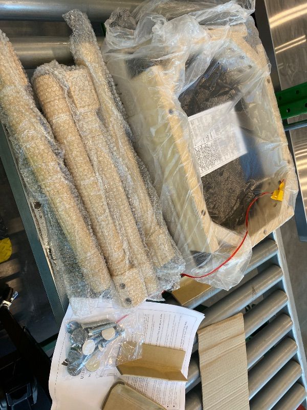 Photo 1 of *Untested*
LUE BONA Upholstered Fabric Vanity Bench Seat, Makeup Stools for Vanity, Square Tufted Ottoman Bench with Carved Wood Color Legs for Bedroom Living Room, Wheat Color