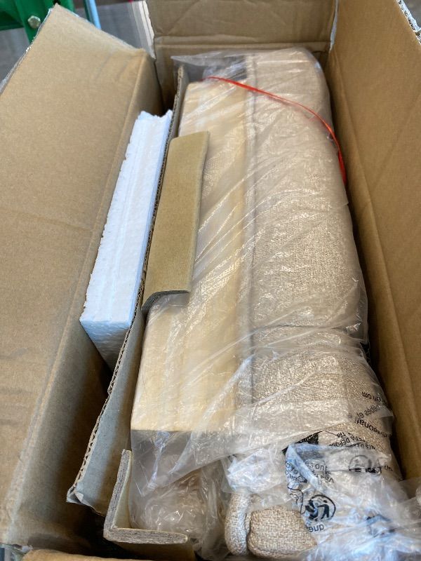 Photo 1 of *Untested*
LUE BONA Upholstered Fabric Vanity Bench Seat, Makeup Stools for Vanity, Square Tufted Ottoman Bench with Carved Wood Color Legs for Bedroom Living Room, Wheat Color