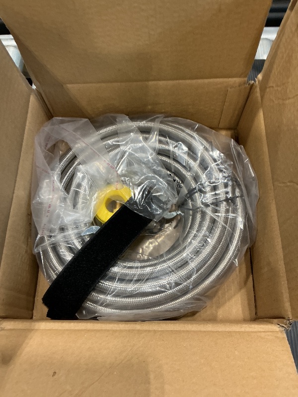 Photo 1 of 24 FT Propane Hose Extension-High Pressure Braided Gas Line Hose Propane Conversion Kit for BBQ Grill, Fire Pit, Heater (24FT)