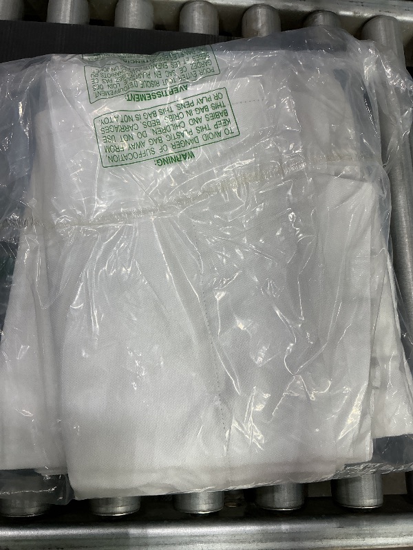 Photo 1 of 100% Blackout Shield Linen Blackout Curtains for Bedroom 84 Inches Long, Back Tab/Rod Pocket Living Room Drapes, Thermal Insulated Blackout Curtains 2 Panels Set, 50" W x 84" L, Bright White