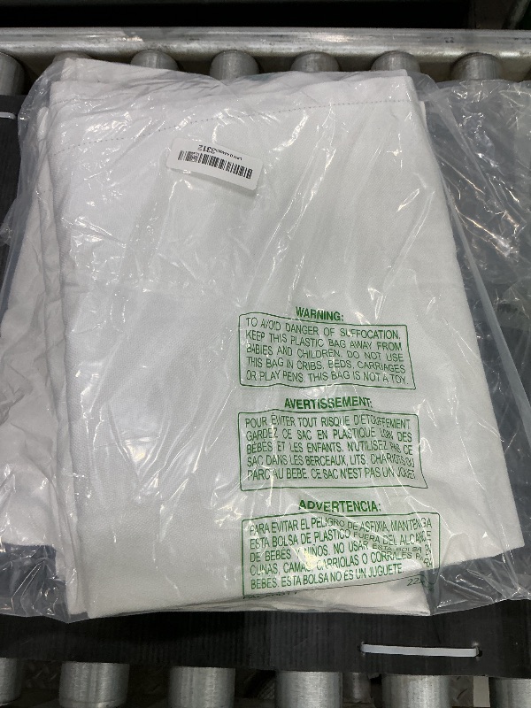 Photo 1 of 100% Blackout Shield Linen Blackout Curtains for Bedroom 84 Inches Long, Back Tab/Rod Pocket Living Room Drapes, Thermal Insulated Blackout Curtains 2 Panels Set, 50" W x 84" L, Bright White