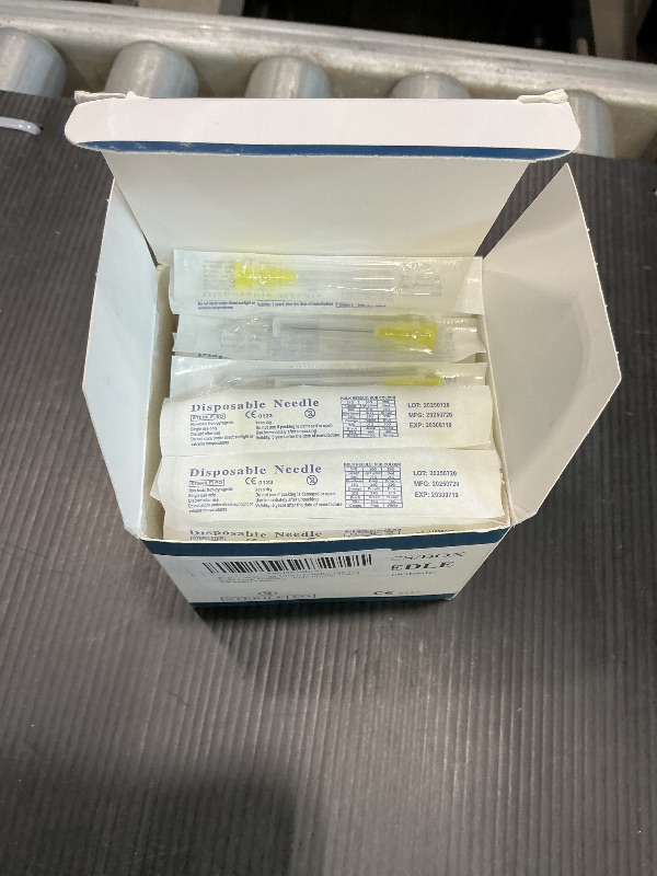 Photo 1 of 30 Gauge 1 Inch Needle: 100 Pcs Luer Lock Needles - Individually Sealed Packages (30G)