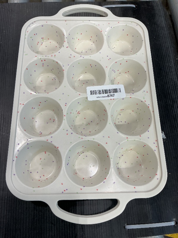 Photo 1 of 2Pack Silicone Muffin Pan for Baking with Metal Reinforced Frame, 12 Cup Regular Size Cupcake Pan, BPA Free Silicone Muffin Tray, Cupcake Baking Pan Molds for Oven Dishwasher Safe