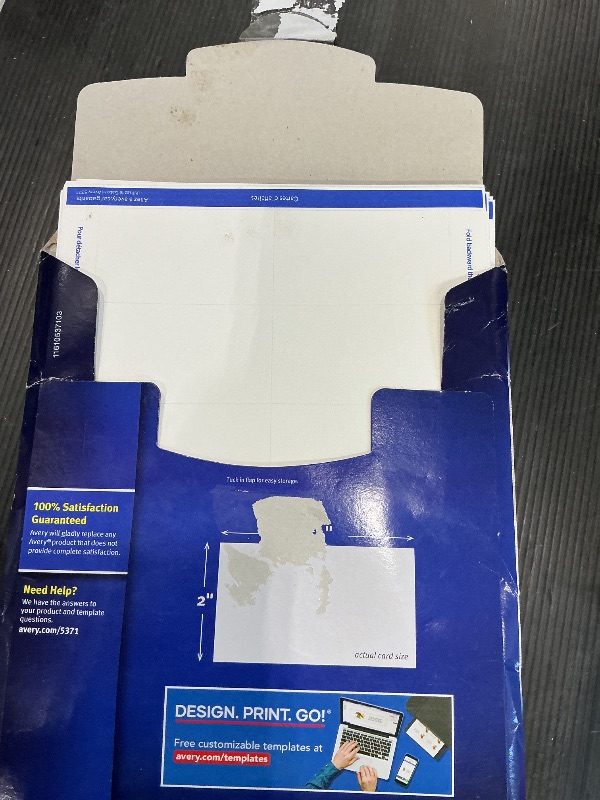 Photo 1 of ***SEE CLERK COMMENTS*** Avery Printable Business Cards with Sure Feed Technology, 2" x 3.5", White, 250 Blank Cards for Laser Printers (05371)