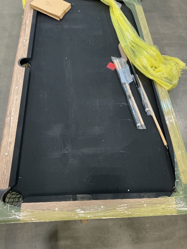 Photo 1 of ***SEE CLERK COMMENTS*** GoSports 8 ft Portable Pool Table - No Assembly Required Folding Billiard Table in Oak
