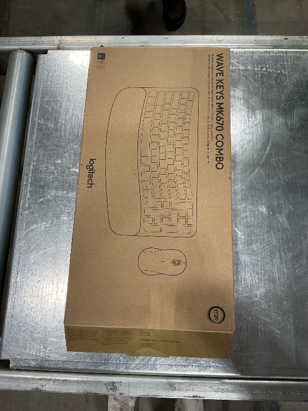 Photo 1 of *Missing Parts - Check clerk notes*
Logitech Wave Keys MK670 Combo, Wireless Ergonomic Keyboard with Signature M550 L Wireless Mouse, Comfortable Natural Typing, Bluetooth, Logi Bolt, for Multi-OS, Windows/Mac - Graphite