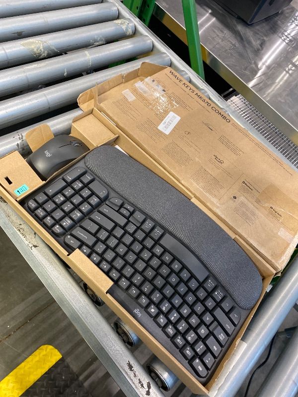Photo 1 of *Missing Parts - Check clerk notes*
Logitech Wave Keys MK670 Combo, Wireless Ergonomic Keyboard with Signature M550 L Wireless Mouse, Comfortable Natural Typing, Bluetooth, Logi Bolt, for Multi-OS, Windows/Mac - Graphite