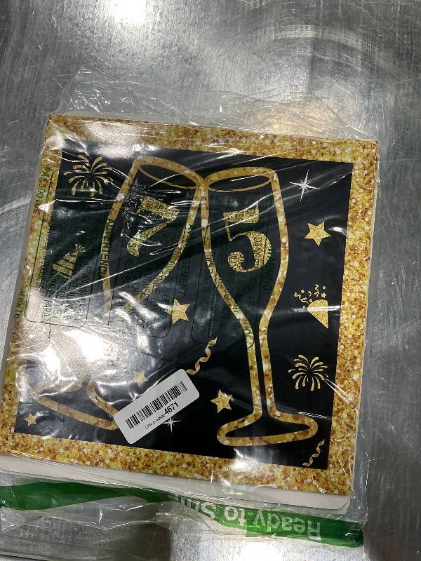 Photo 1 of 75th Birthday Decorations Boxes for Men- 3PCS Black Gold Happy 75th Birthday Balloons Boxes, 75 Year Old Party Supplies for Men Women