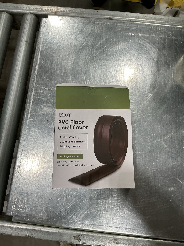 Photo 1 of 6FT Cord Covers, Walnut Wood Floor Cable Management - Protects Cords, Cavity: 0.47" x 0.24"