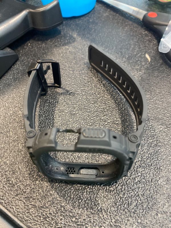Photo 1 of ***MISSING PIECE*** ***READ CLERK NOTES*** amBand Bands Case Screen Protector Compatible with Apple Watch Ultra 3/2/1 49mm for Men, M1 Sport Series Rugged Cover Strap and 9H Tempered Glass, Military Protective Bumper for iWatch 49 mm Men Black