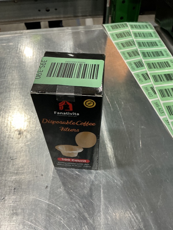 Photo 1 of 100 Count Fanativita K Cup Filters Disposable with Genius Lid Design, Fit All Reusable K Cups for Keurig (Unbleached)