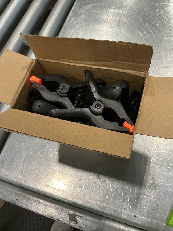 Photo 1 of 10 Pack Spring Clamps Heavy Duty - Assorted Sizes Spring Clips Plastic 6.5 Inches, 4.5 Inches, 3.5 Inches Set - Backdrop Clips Small Clamps For Crafts Woodworking Background