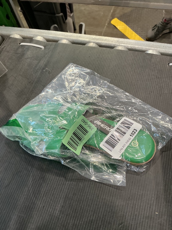 Photo 1 of ***MISSING PIECE*** Rihero Women's Dressy Slides Sandals Comfortable Slip On Square Toe Flat Green Sandals Size 9.5