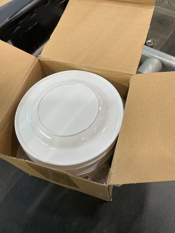 Photo 1 of **SMALL PLATES** 36 Pieces Melamine Appetizer Plates 5.91 Inch Melamine Dessert Plates Small White Round Lightweight Saucers Serving Dish Catering for Appetizer Snacks Dinner Wedding Party