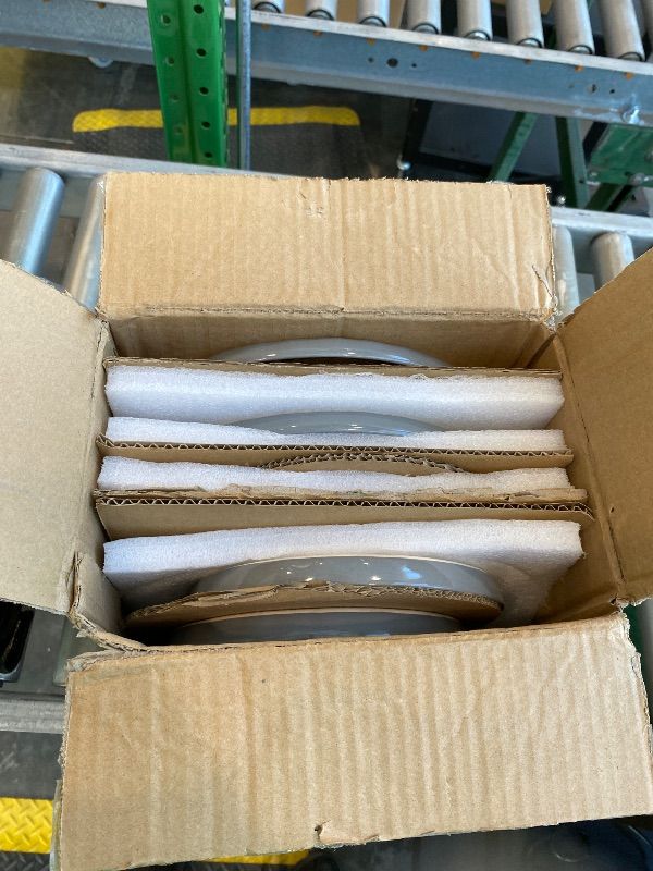 Photo 1 of *Partial Set* Famiware Mars Plates and Bowls Set, 12 Pieces Dinnerware Sets, Dishes Set for 4, Dark Gray