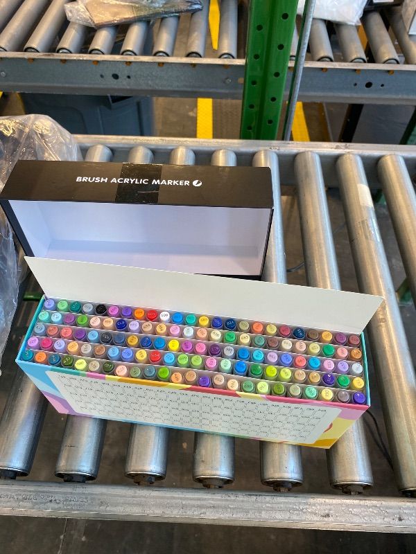 Photo 1 of 120 Colors Acrylic Paint Markers, Soft Brush Tip Pens and Markers, Acrylic Paint Pens for Wood, Stone, Canvas, Glass, Fabric, Egg, Rock Painting and DIY Crafts Art Supplies