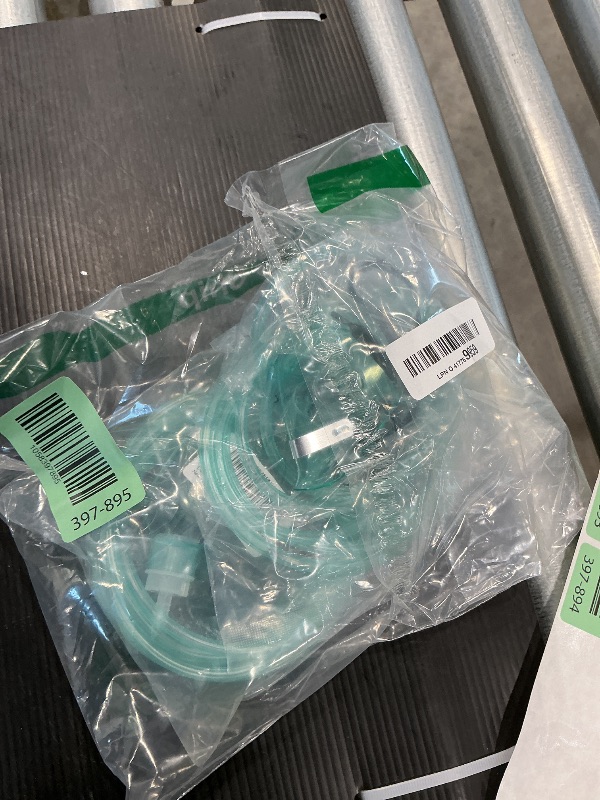 Photo 1 of 2 Packs - Pediatric Elongated Standard Oxygen Mask with 6.6' Tubing and Adjustable Elastic Strap - Size M