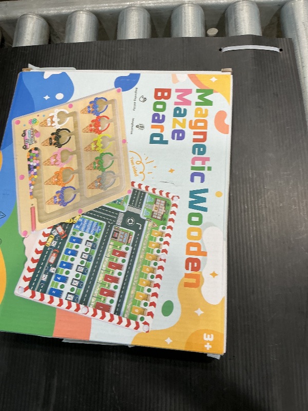 Photo 1 of 2 in 1 Magnetic Color and Number Maze,Alphabet Maze,Montessori Toy for 3-6 Years Old,Wooden Magnet Balls Puzzles,Toddler Busy Board Game,Preschool Learning Activities,Christmas & Birthday Gift for Kid